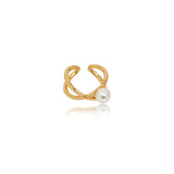 Crosswave Pearl Open Ring