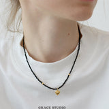 Petite Heart Pendant Beaded Necklace