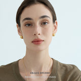 Starburst Dome Stud Earrings