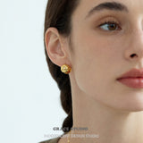 Starburst Dome Stud Earrings