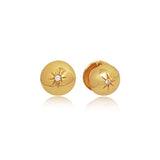 Starburst Dome Stud Earrings