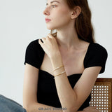 Ripple Chain Pearl Bracelet