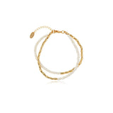 Ripple Chain Pearl Bracelet