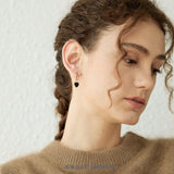 Heart Drop Molten Hoop Earrings