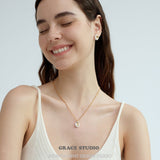Ripple Oval Pendant Necklace