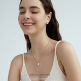 Ripple Oval Pendant Necklace