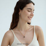 Ripple Oval Pendant Necklace