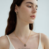 Ripple Oval Pendant Necklace
