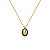 Ripple Oval Pendant Necklace
