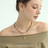 Whimsical Starfish Hoop Drop Earrings