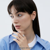 Sculpted Heart Stud Earrings