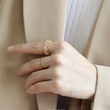 Cascade Baguette Open Ring