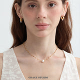 Floating Pearl Beaded Necklace
