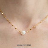 Floating Pearl Beaded Necklace