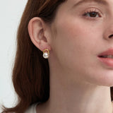 Minimalist Arch Sphere Stud Earrings