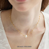 Floating Pearl Beaded Necklace