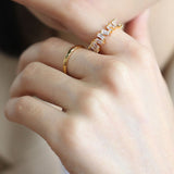 Cascade Baguette Open Ring
