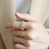 Cascade Baguette Open Ring