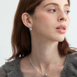 Minimalist Arch Sphere Stud Earrings