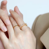 Cascade Baguette Open Ring