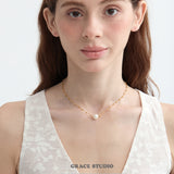 Floating Pearl Beaded Necklace