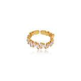 Cascade Baguette Open Ring