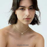 Petite Drop Pearl Pendant Necklace