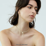 Petite Drop Pearl Pendant Necklace