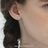Radiant Solitaire Stud Earrings