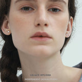 Radiant Solitaire Stud Earrings