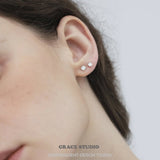 Radiant Solitaire Stud Earrings