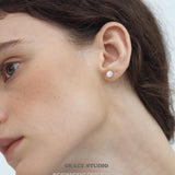 Radiant Solitaire Stud Earrings