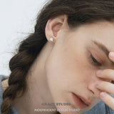 Radiant Solitaire Stud Earrings