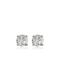 Radiant Solitaire Stud Earrings - Grace Studio