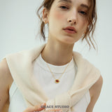 Halo Gemstone Pendant Necklace