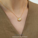 Halo Gemstone Pendant Necklace