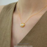 Halo Gemstone Pendant Necklace