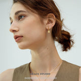 Halo Gemstone Drop Earrings