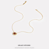 Halo Gemstone Pendant Necklace