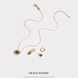 Halo Gemstone Pendant Necklace