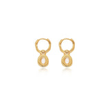 Halo Gemstone Drop Earrings