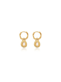 Halo Gemstone Drop Earrings - Grace Studio