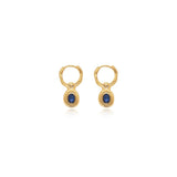 Halo Gemstone Drop Earrings