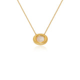 Halo Gemstone Pendant Necklace
