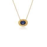 Halo Gemstone Pendant Necklace