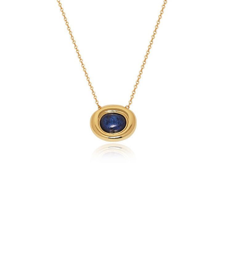 Halo Gemstone Pendant Necklace