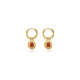 Halo Gemstone Drop Earrings