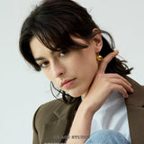 Sculpted Sphere Drop Earrings