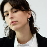 Sculpted Sphere Drop Earrings