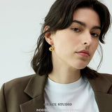 Sculpted Sphere Drop Earrings